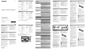 Manuale Sony XM-GTR7040 Amplificatore auto
