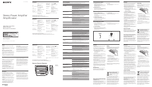 Manual Sony XM-GTX6020 Car Amplifier