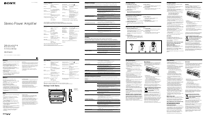 Handleiding Sony XM-GTX6040 Autoversterker