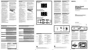 Bedienungsanleitung Sony XM-SD22X Autoverstärker