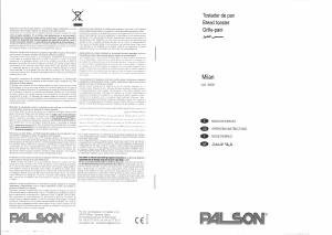 Bruksanvisning Palson 30505 Brödrost