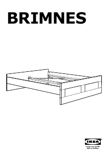 Vadovas IKEA BRIMNES (140x200) Lovos rėmas