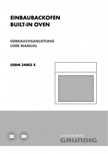 Manual Grundig GEBM 34003 X Oven