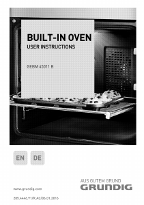 Manual Grundig GEBM 45011 B Oven