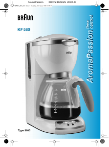 Bruksanvisning Braun KF 580 AromaPassion Kaffebryggare