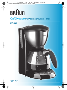 Bedienungsanleitung Braun KF 590 CafeHouse Kaffeemaschine