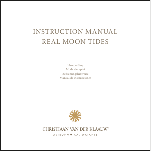 Bedienungsanleitung Christiaan van der Klaauw CKRS3324 Real Moon Tides Armbanduhr