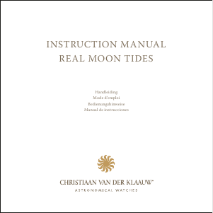 Handleiding Christiaan van der Klaauw CKRS1124 Real Moon Tides Horloge