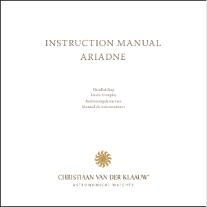 Manual de uso Christiaan van der Klaauw CKAR3376 Ariadne Reloj de pulsera