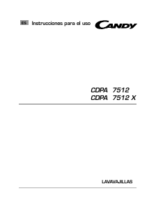 Manual de uso Candy CDPA 7512 N Lavavajillas
