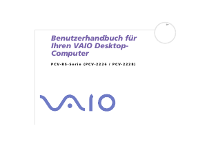 Bedienungsanleitung Sony PCV-RS216 Vaio Desktop