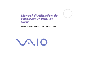 Mode d’emploi Sony PCV-RS226 Vaio Ordinateur de bureau