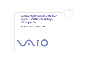 Bedienungsanleitung Sony PCV-RS114 Vaio Desktop