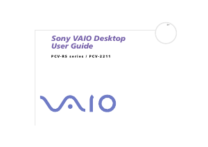 Bruksanvisning Sony PCV-RS116 Vaio Stationär dator