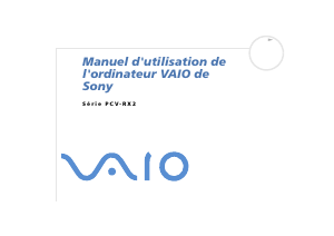 Mode d’emploi Sony PCV-RX2D Vaio Ordinateur de bureau