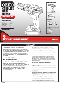 Manual Ozito CDL-1805 Drill-Driver