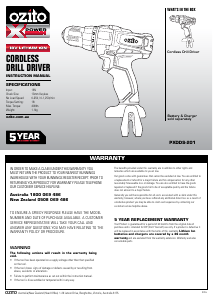 Handleiding Ozito PXDDS-201 Schroef-boormachine