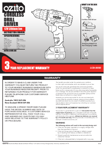 Handleiding Ozito LCD-2050 Schroef-boormachine