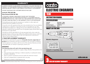 Bruksanvisning Ozito EGR-2050 Gravyrmaskin