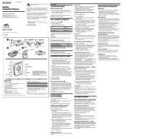 Handleiding Sony WM-FX488 Walkman Cassetterecorder