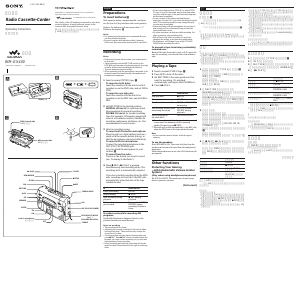 Handleiding Sony WM-GX400 Walkman Cassetterecorder