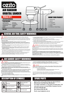 Manual Ozito ASR-150 Orbital Sander