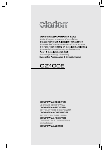 Bruksanvisning Clarion CZ100E Bilradio