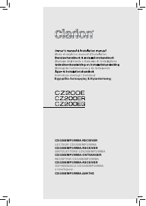 Bruksanvisning Clarion CZ200E Bilradio