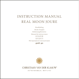 Manual Christiaan van der Klaauw CKRJ3344 Real Moon Joure Watch