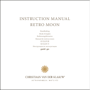 Manual de uso Christiaan van der Klaauw CKRT1844 Retro Moon Reloj de pulsera