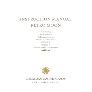 Manual de uso Christiaan van der Klaauw CKRT3344 Retro Moon Reloj de pulsera