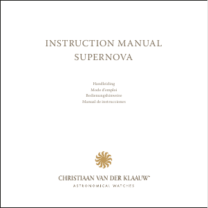 Manual Christiaan van der Klaauw CKSN3326 Supernova Watch