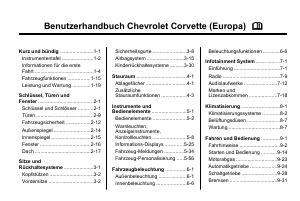 Bedienungsanleitung Chevrolet Corvette Coupe (2013)