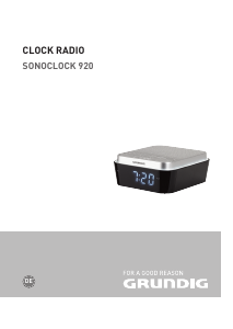 Bedienungsanleitung Grundig Sonoclock 920 Uhrenradio