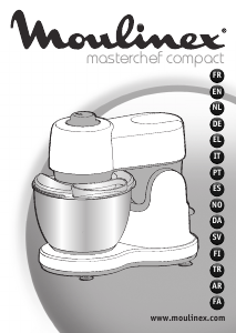 Manual Moulinex QA205127 Masterchef Compact Batedeira com taça
