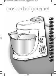 Manual Moulinex QA418G25 Masterchef Gourmet Batedeira com taça