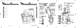 Manual Moulinex QA400GBA Masterchef Gourmet Batedeira com taça