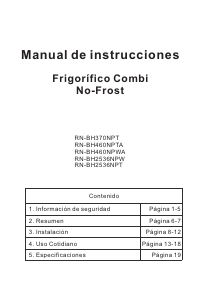 Manual de uso Daewoo RN-BH2536NPW Frigorífico combinado