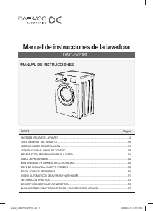Manual de uso Daewoo DWD-FV20B1 Lavadora