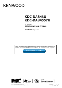Bedienungsanleitung Kenwood KDC-DAB4557U Autoradio