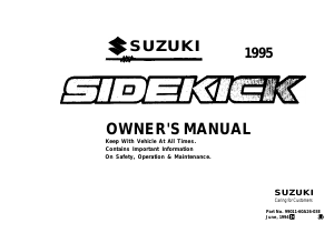 Bruksanvisning Suzuki Sidekick (1995)