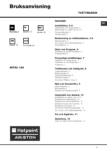 Käyttöohje Hotpoint-Ariston AVTXL 129 (EU) Pesukone