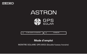Mode d’emploi Seiko Astron SSE169J1 Montre