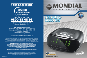 Manual Mondial RR-01 Sleep Star Rádio relógio