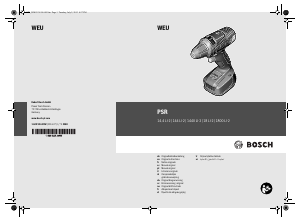 Mode d’emploi Bosch PSR 14,4 LI-2 Perceuse visseuse