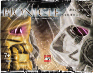 Manual Lego set 8600 Bionicle Krana-Kal mask