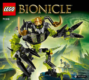 Manual de uso Lego set 71316 Bionicle Umarak el Destructor