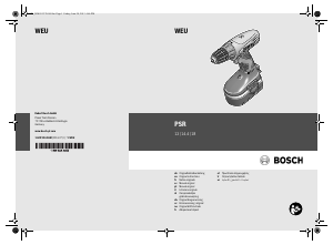 Εγχειρίδιο Bosch PSR 12 Οδηγός τρυπανιών