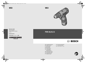 Käyttöohje Bosch PSR 10,8 LI-2 Porakone-ruuvinväännin