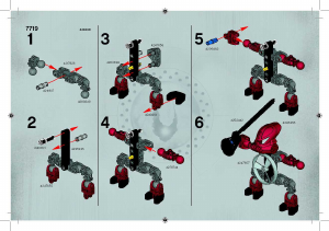 Instrukcja Lego set 7719 Bionicle Good guy red polybag